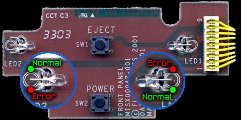 Original Xbox Power / Eject Button PCB Module Board – OEM Microsoft Tested